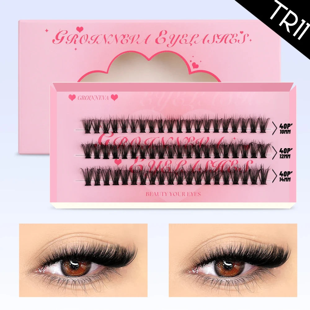 GROINNEYA DIY Cat-Eye Lash Clusters
