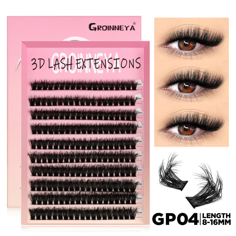 GROINNEYA DIY Cat-Eye Lash Clusters