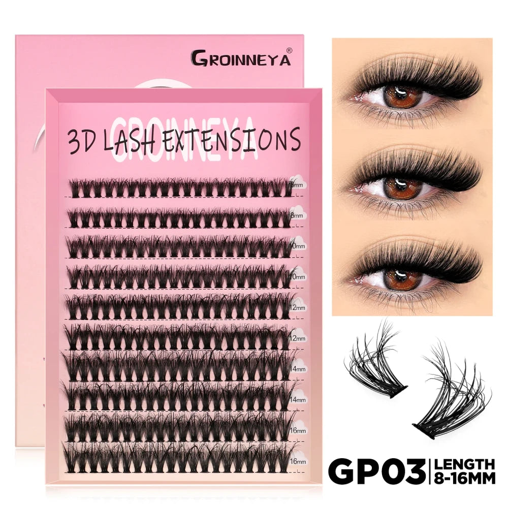 GROINNEYA DIY Cat-Eye Lash Clusters
