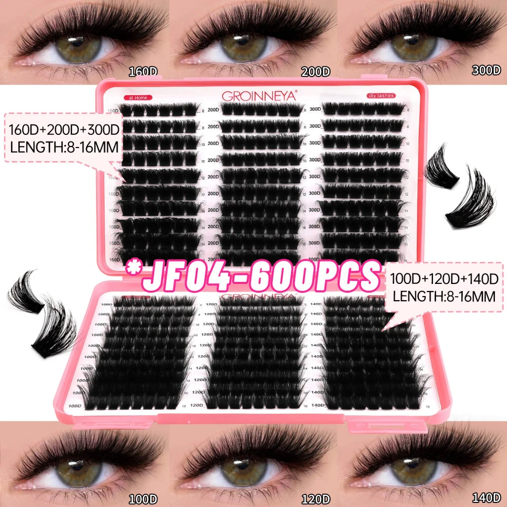 GROINNEYA DIY Cat-Eye Lash Clusters