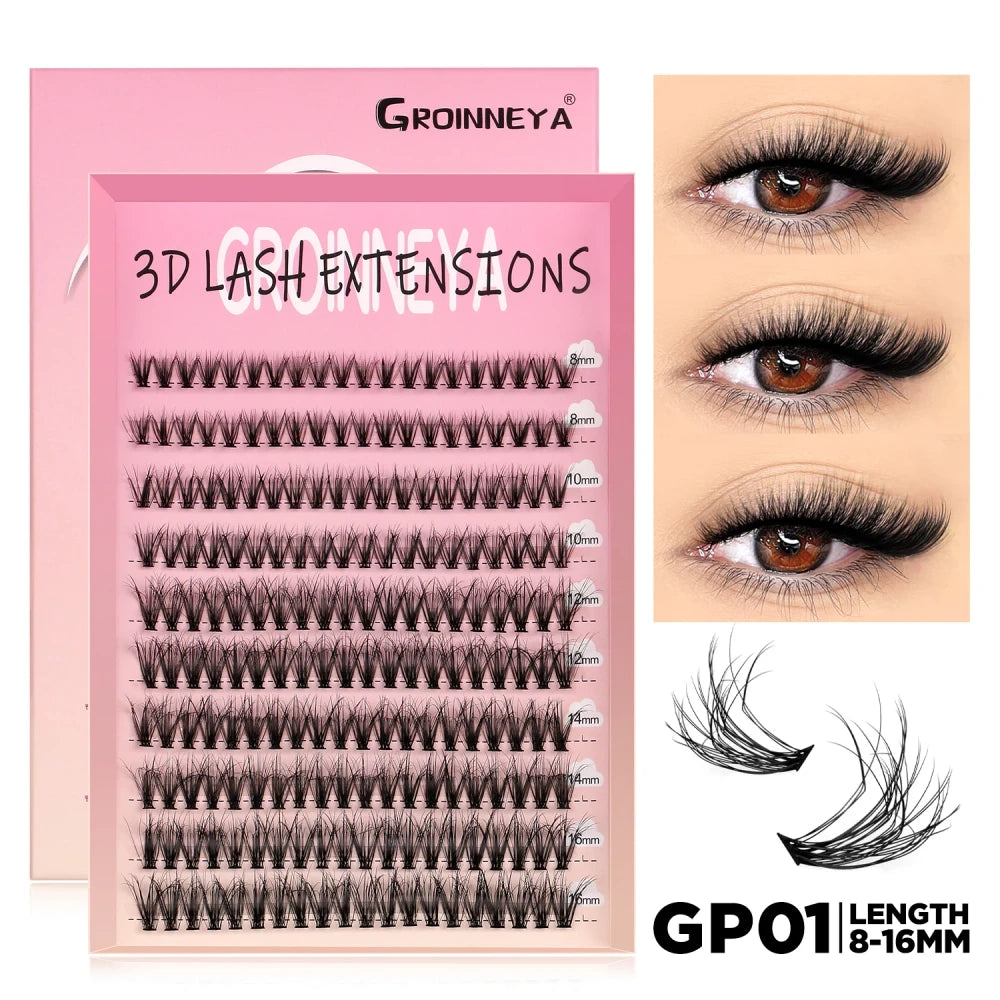 GROINNEYA DIY Cat-Eye Lash Clusters