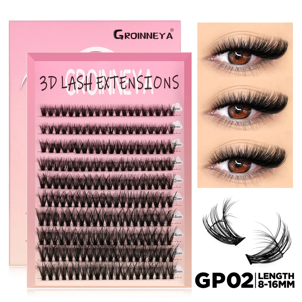 GROINNEYA DIY Cat-Eye Lash Clusters
