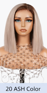 Ombre Frost Brown 24' Glueless Lace Front Wig Body Wave Brazilian Human Hair