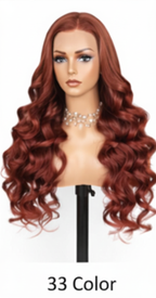 Chocolate Brown HD Transparent Lace 24' Frontal Glueless Wigs Natural/Deep Wave Human Hair Wigs
