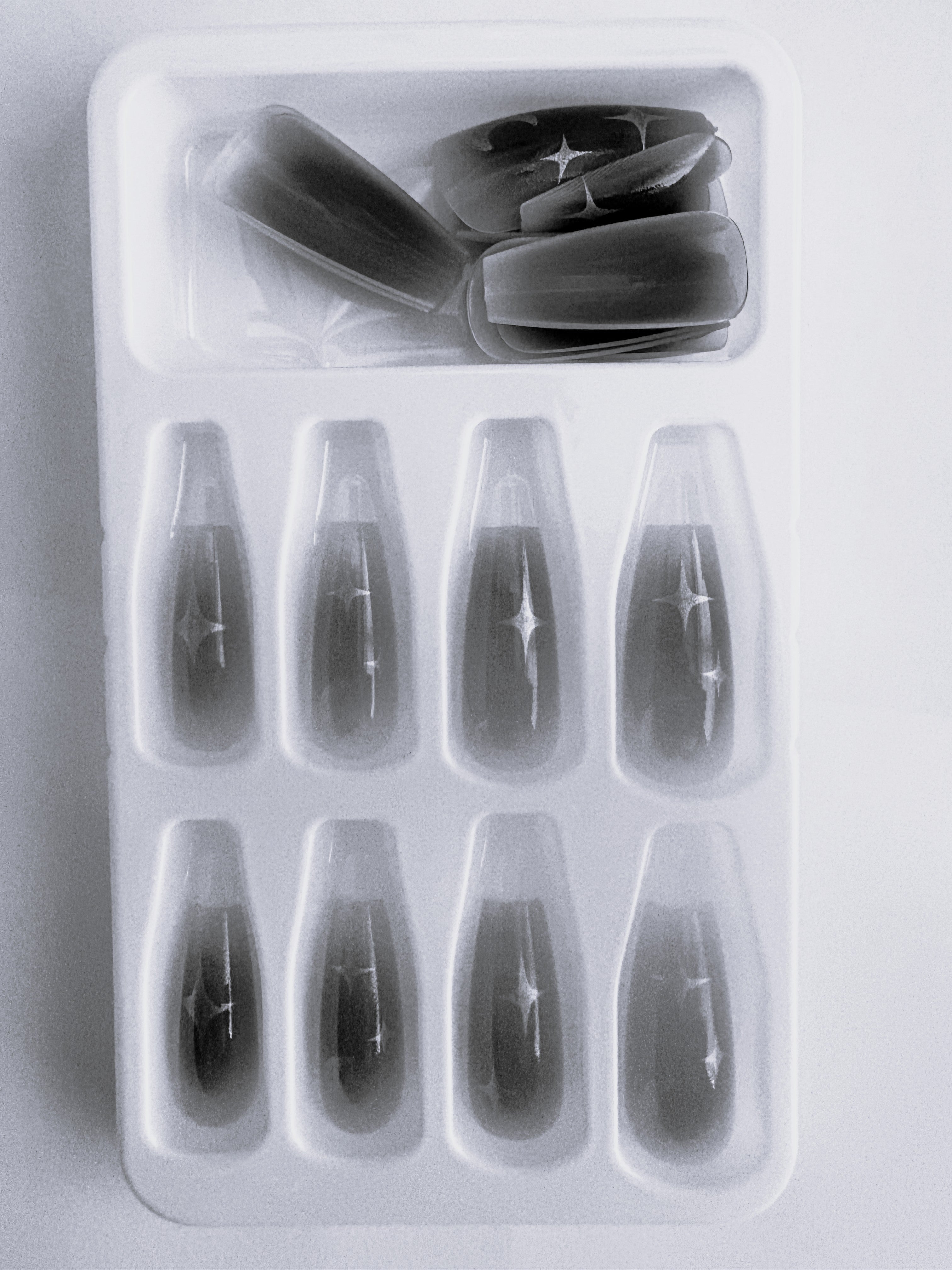 Press On Long Black Decorative Nails and Eyelashes Set