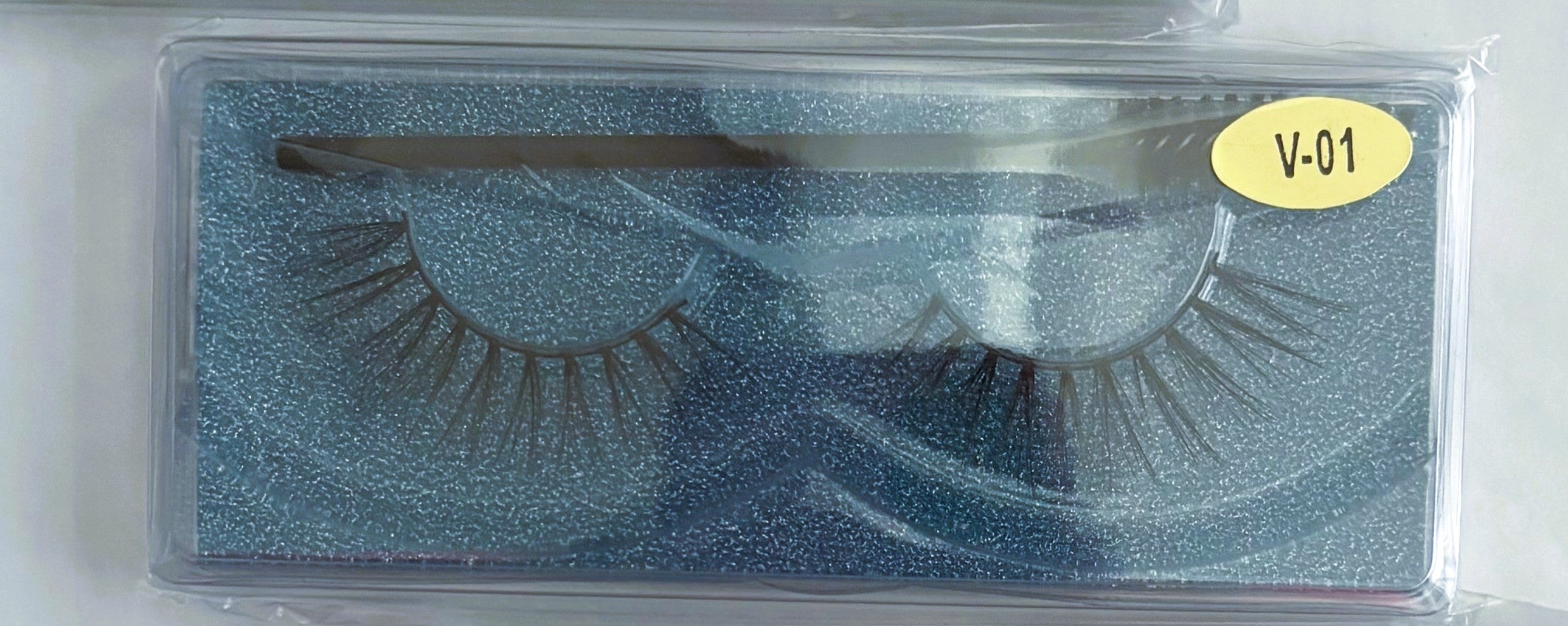 Press On Natural Short French Nails and Eyelashes Set