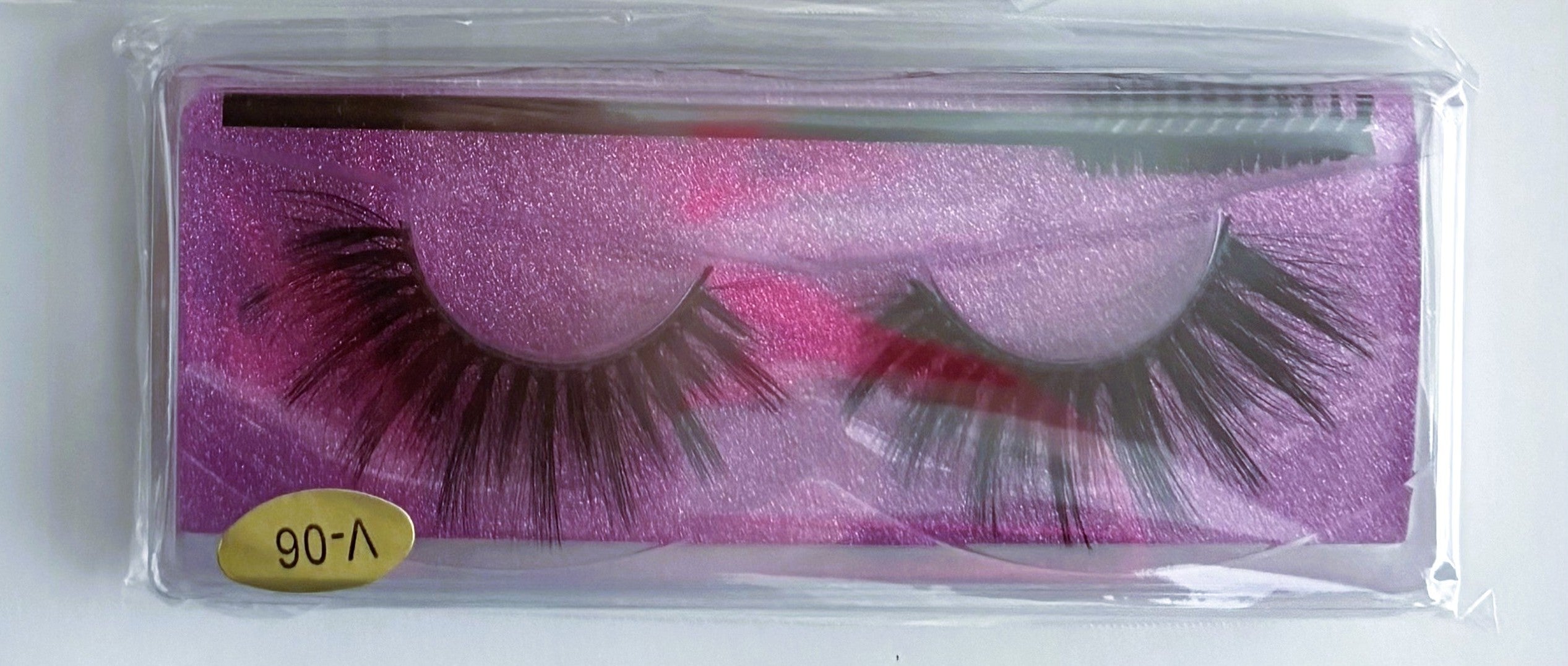 Press On Natural Short French Nails and Eyelashes Set