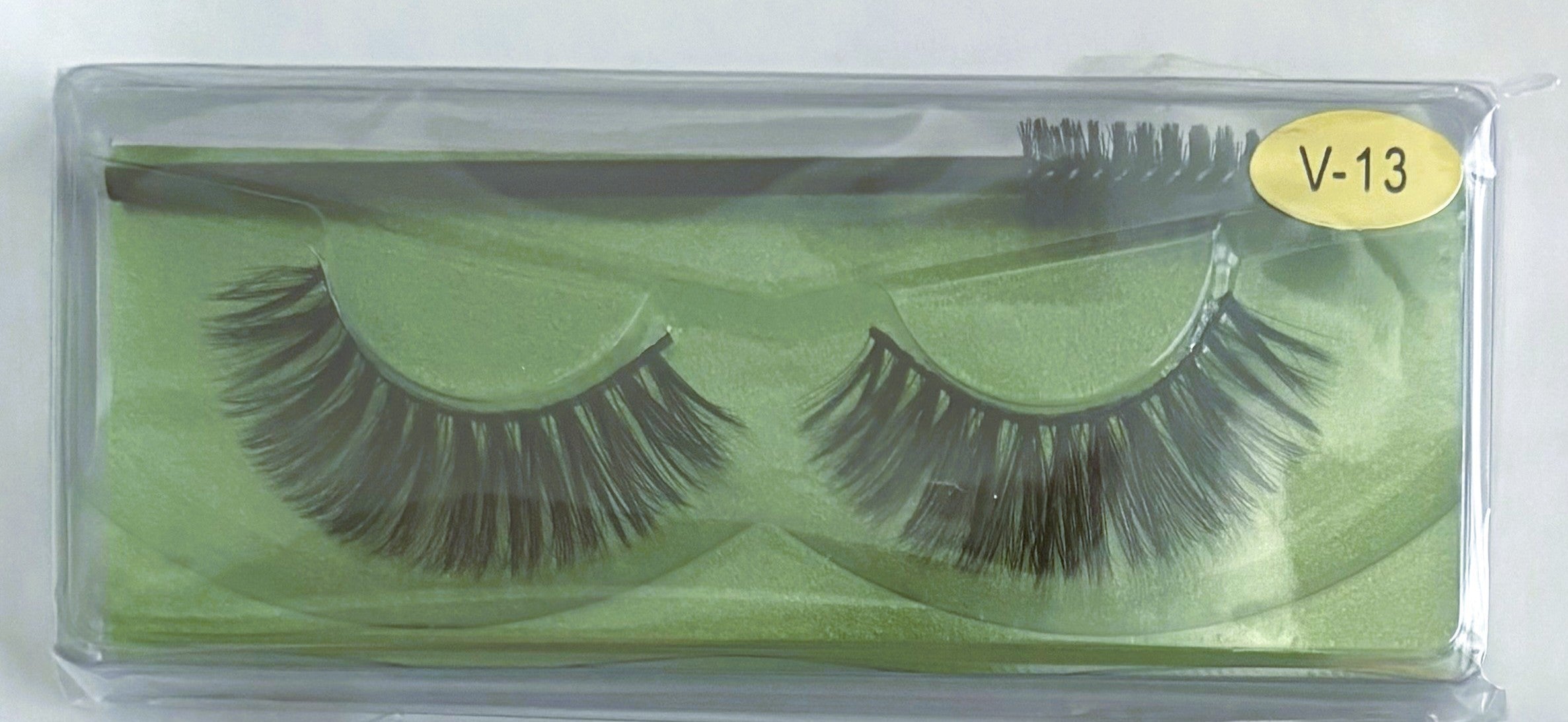 Press On Natural Short French Nails and Eyelashes Set