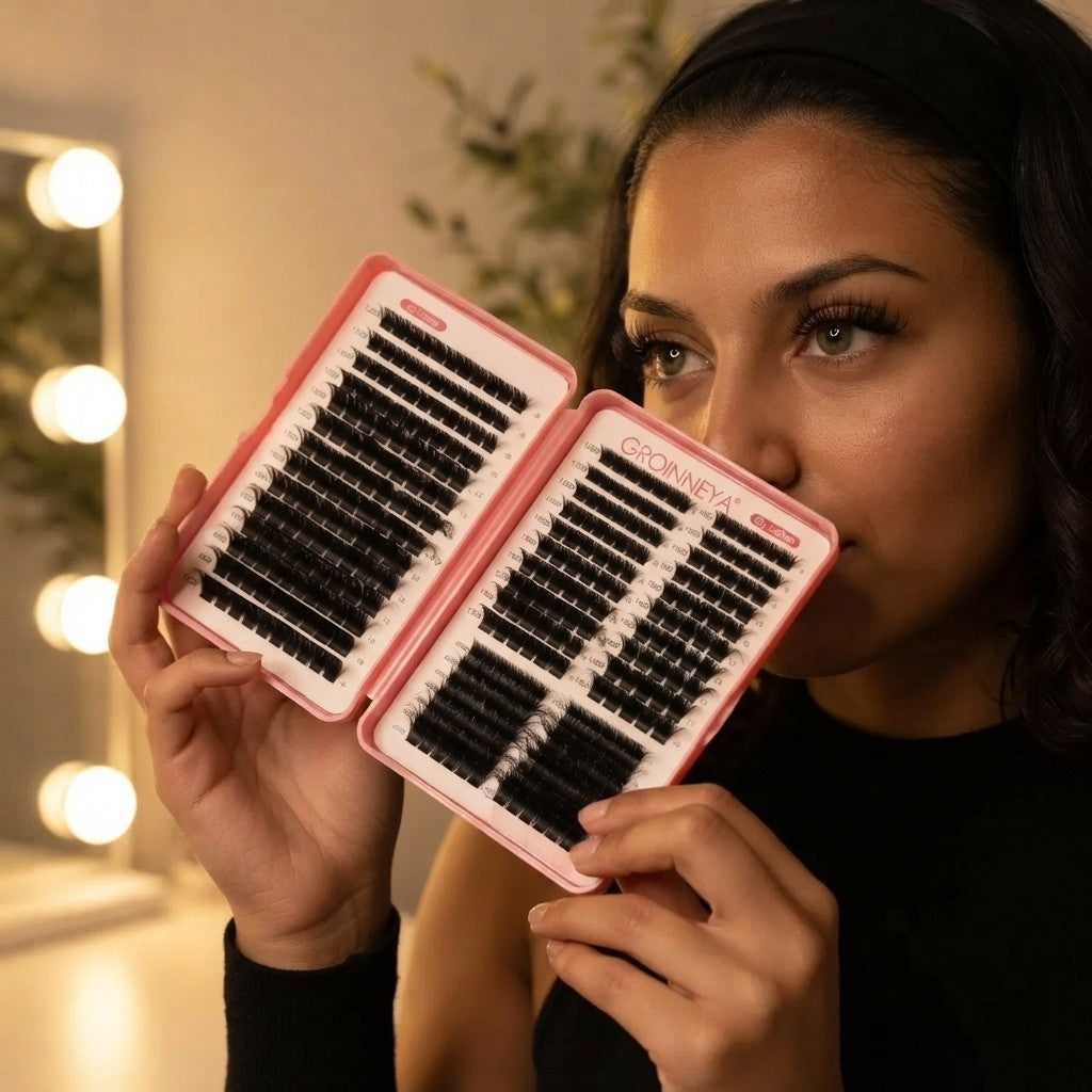 GROINNEYA DIY Cat-Eye Lash Clusters
